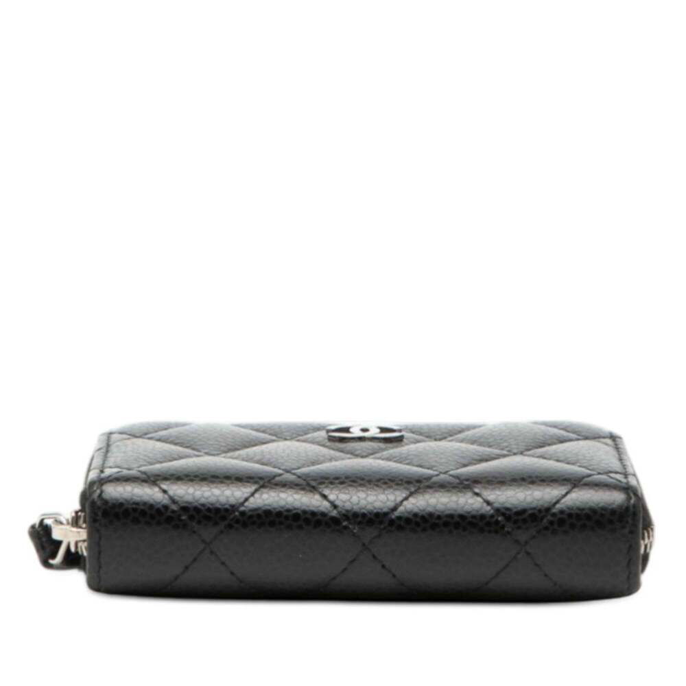 CHANEL Authentic Black Caviar Leather Logo Wallet - Picture 3 of 6